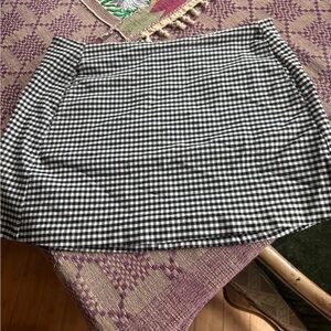 Urban Outfitters Black and White Gingham Mini Skirt